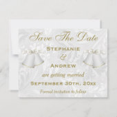 Romantische foto trouwkoets Save the Date Kaart (Achterkant)