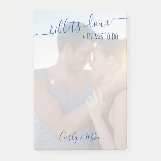 Romantische foto van Billets-doux en dingen om te Post-it® Notes (Voorkant)