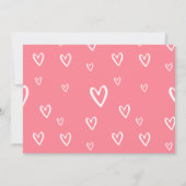 Romantische foto waterverf Pink Hearts Feestdagenkaart (Achterkant)