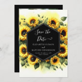 Romantische Foto Zonnebloem Trouwdag Save The Date (Voorkant / Achterkant)