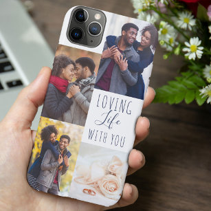 Romantische fotocollage liefdevol leven met u wit Case-Mate iPhone case