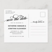 Romantische Fotocollage Trouw Save the Date Aankondigingskaart (Achterkant)