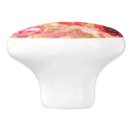 Romantische Franse  bloemen Keramische Knop (Zijkant)