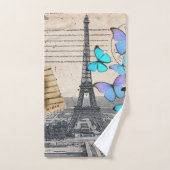 romantische franse franse reisparijs eiffeltoren bad handdoek (Handdoek)
