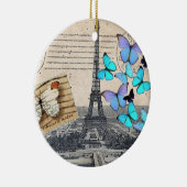 romantische franse franse reisparijs eiffeltoren keramisch ornament (Rechts)