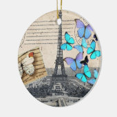 romantische franse franse reisparijs eiffeltoren keramisch ornament (Links)