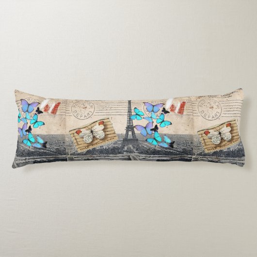 romantische franse franse reisparijs eiffeltoren lichaamskussen (Voorkant)