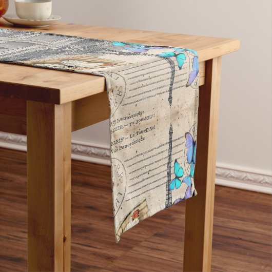 romantische franse franse reisparijs eiffeltoren medium tafelloper (Voorbeeld)