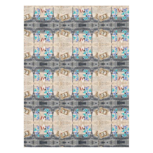 romantische franse franse reisparijs eiffeltoren tafelkleed (Voorkant)