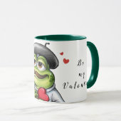 Romantische Franse kikker voor Valentijnsdag Mok (Voorkant rechts)