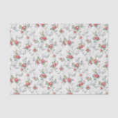 Romantische Franse koraal Rozen Tissuepapier (Voorkant)