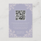 Romantische Franse Lila Blush Roze RSVP-kaart Informatiekaartje (Voorkant)