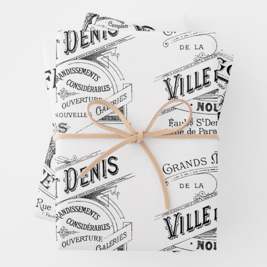 Romantische Franse  reclame Inpakpapier Vel (In situ)
