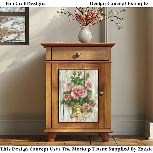 Romantische  Franse Rozen CW4 Decoupage Tissuepapier