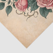 romantische Franse Rozen, klok en filigraan Tissuepapier (Detail)