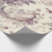 Romantische Franse Rozen Vogels Decoupage Cadeaupapier (Hoek)