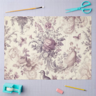 Romantische Franse Rozen Vogels Decoupage Tissuepapier