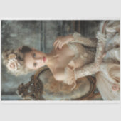 Romantische Franse schoonheid, Portret Decoupage Tissuepapier (Voorkant)