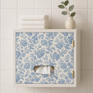 Romantische Franse toile de Jouy poederblauwe bloe Tissuepapier