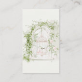 Romantische Franse Tuin Chateau Display Bruids Informatiekaartje (Achterkant)