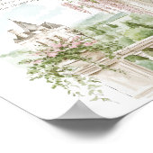 Romantische Franse Tuin Chateau Ring Game Bruids- Poster (Hoek)
