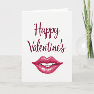 Romantische Fuchsia Lippen Kaart