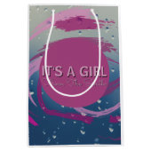 Romantische Fuchsia & Zach Roze Kwaststreek Medium Cadeauzakje (Voorkant)