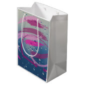 Romantische Fuchsia & Zach Roze Kwaststreek Medium Cadeauzakje (Achterkant Gekanteld)