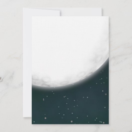 Romantische Full Moon Wedding Kaart (Achterkant)