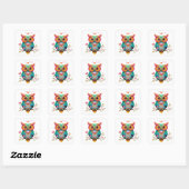 Romantische Fun Owl Stickers (Vel)