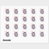 Romantische Fun Owl Stickers (Vel)