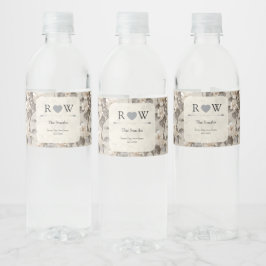 Romantische Gardenia's Esthetische Vintage Bruilof Waterfles Etiket