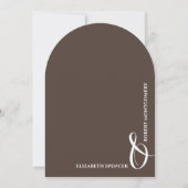 Romantische Gebogen Chocolade Bruiloft Kaart (Voorkant)
