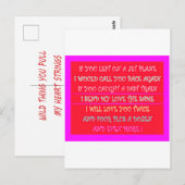 Romantische gedichten kunst voor uw geliefde briefkaart (Voorkant / Achterkant)