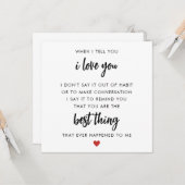 Romantische gedichten Valentijnsdag Kaart (Voorkant / Achterkant in situ)