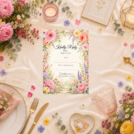 Romantische Geheime Tuin Bloeiende Bruiloft RSVP Kaartje