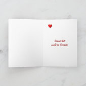 Romantische Gekke Waterverf Wolf Valentijn Feestdagen Kaart (Binnen)