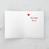 Romantische Gekke Waterverf Wolf Valentijn houdt v Feestdagen Kaart (Binnen)