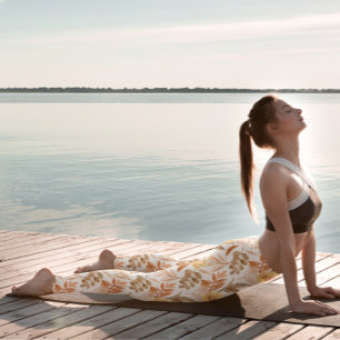 Romantische gele rozen bloemenVintage Leggings