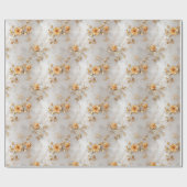 Romantische gele rozen cadeaupapier (Vlak)