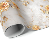 Romantische gele rozen cadeaupapier (Rol Hoek)