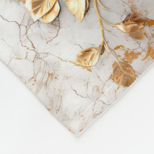 Romantische gele rozen fleece deken (Hoek)