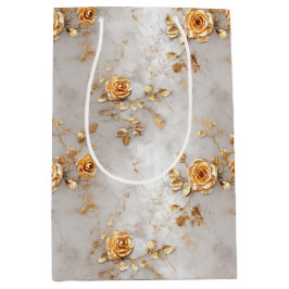 Romantische gele rozen medium cadeauzakje