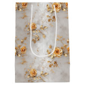 Romantische gele rozen medium cadeauzakje (Achterkant)