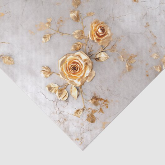 Romantische gele rozen tissuepapier (Detail)