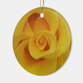 Romantische gele rozenblaadjes keramisch ornament (Links)