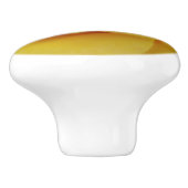 Romantische gele rozenblaadjes keramische knop (Zijkant)