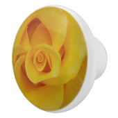 Romantische gele rozenblaadjes keramische knop (Rechts)