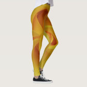 Romantische gele rozenblaadjes leggings (Rechts)
