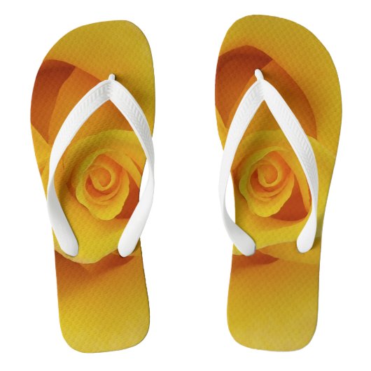 Romantische Gele Rozenblaadjes Teenslippers (Voetbed)